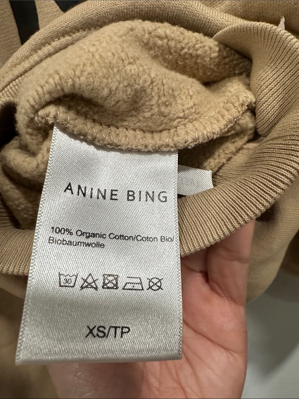 Anine Bing Jaci Camel Sweatshirt XS - Picture 7 of 7